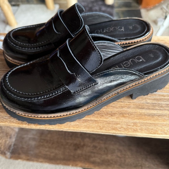 NEW Bueno Black Patent Amber Women's Open Back Clog - Picture 12 of 15